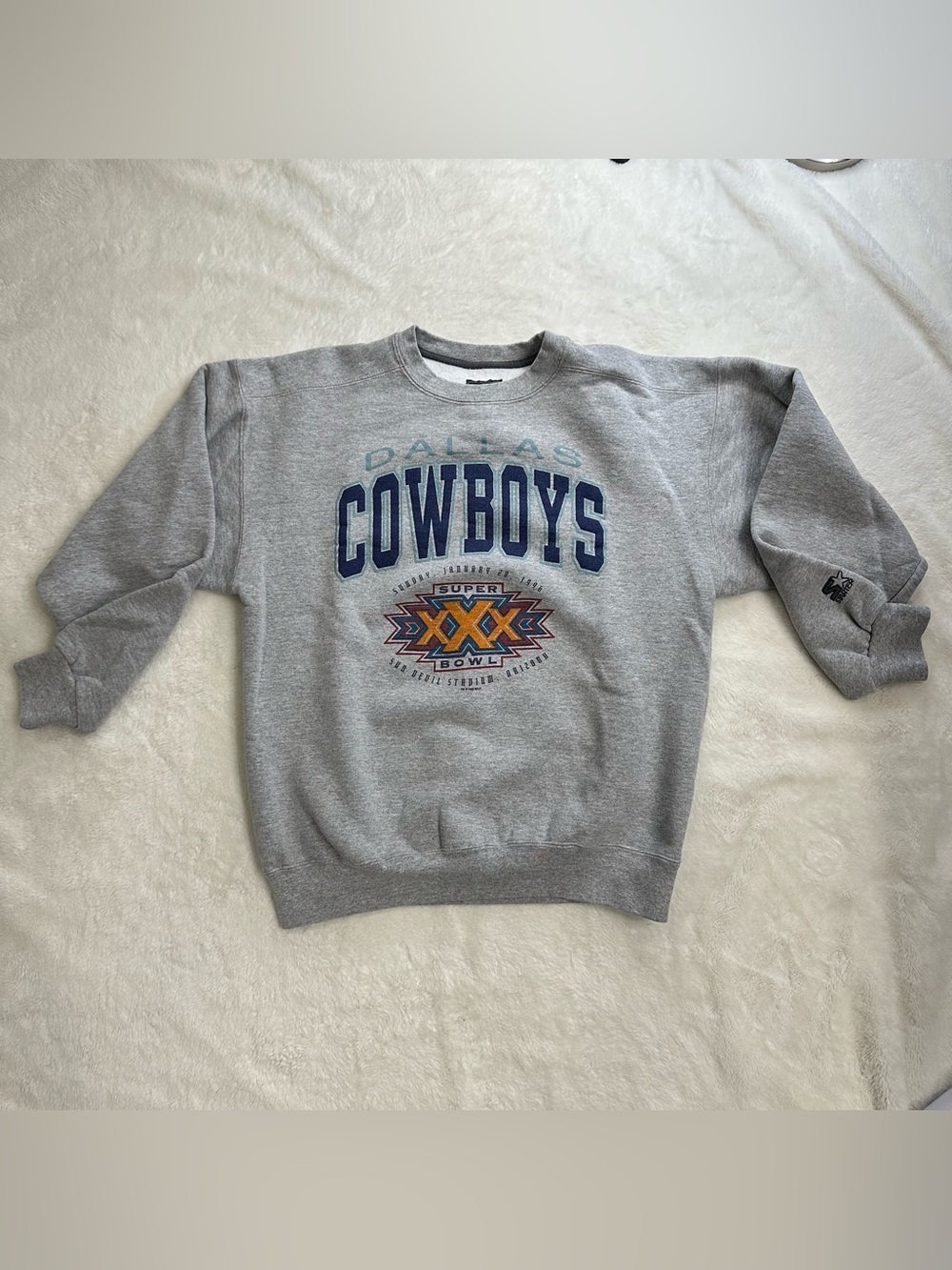 Vintage 90s Dallas Cowboys Starter Super Bowl XXX Crewneck Sweatshirt Large